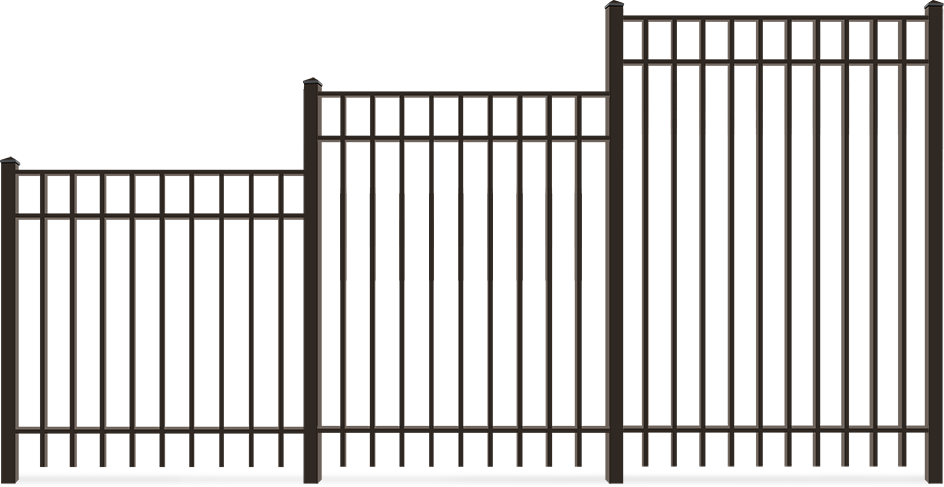 Residential Aluminum fence height options Lake County, IL