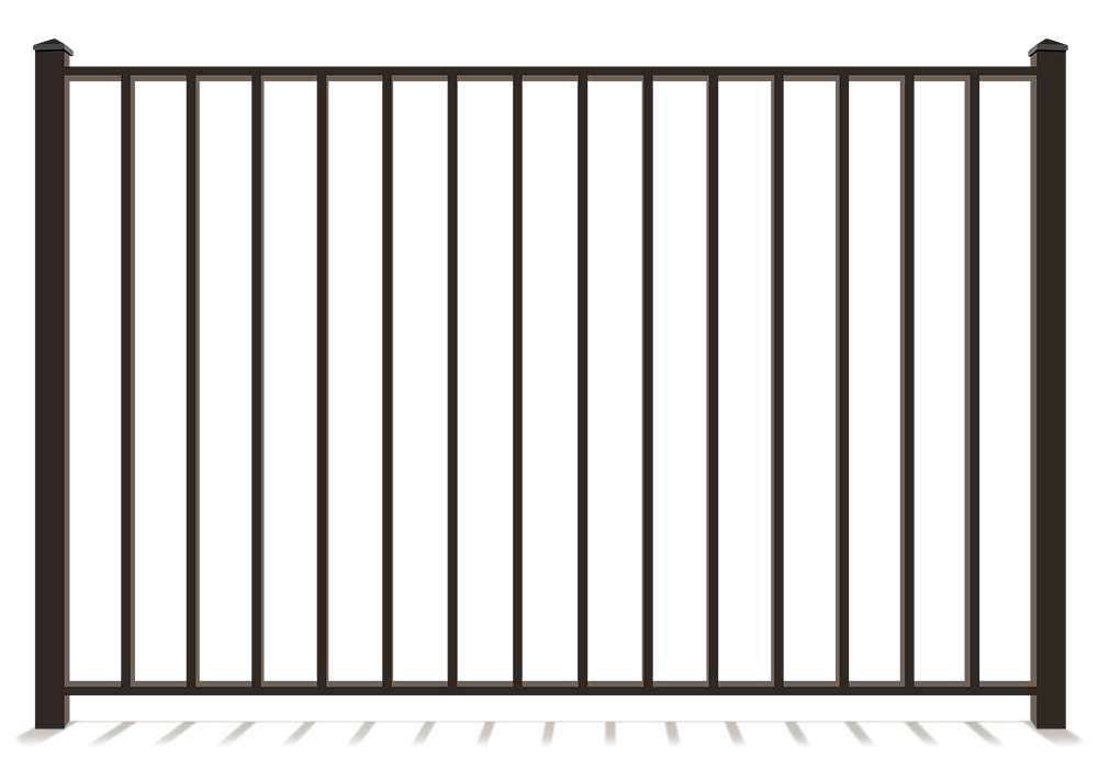 2-rail aluminum fence contractor in Lake County, IL