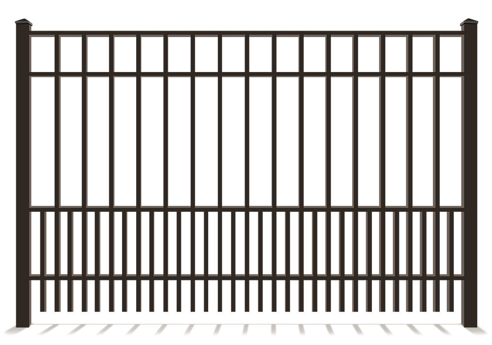 Aluminum pet fence with puppy pickets in Lake County, IL