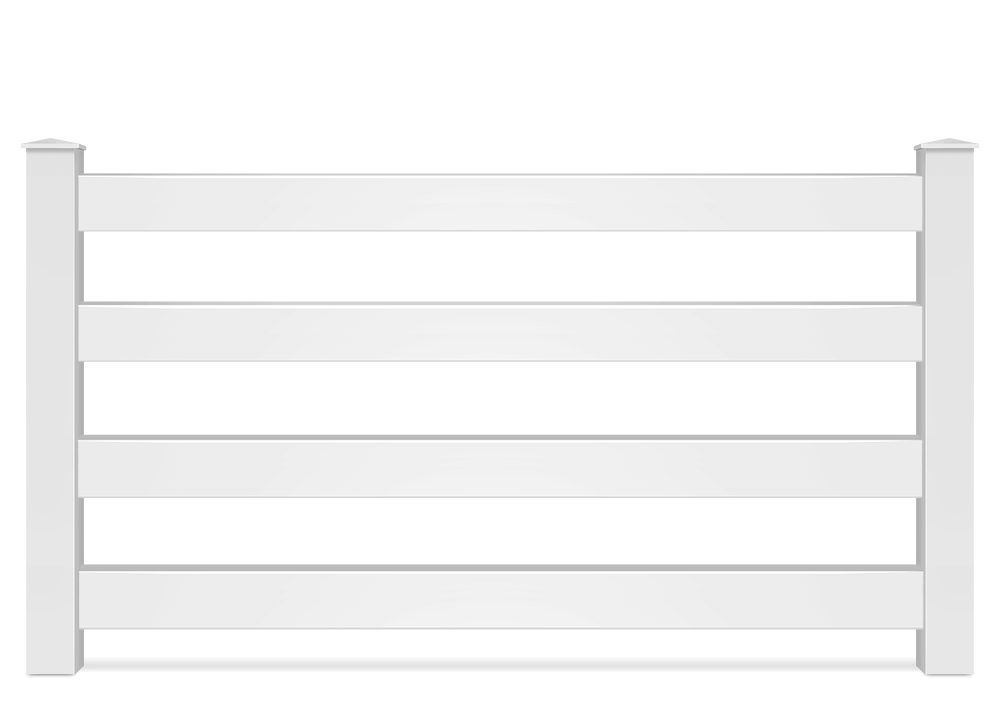 Decorative vinyl rail fence in the Lake County, IL area.