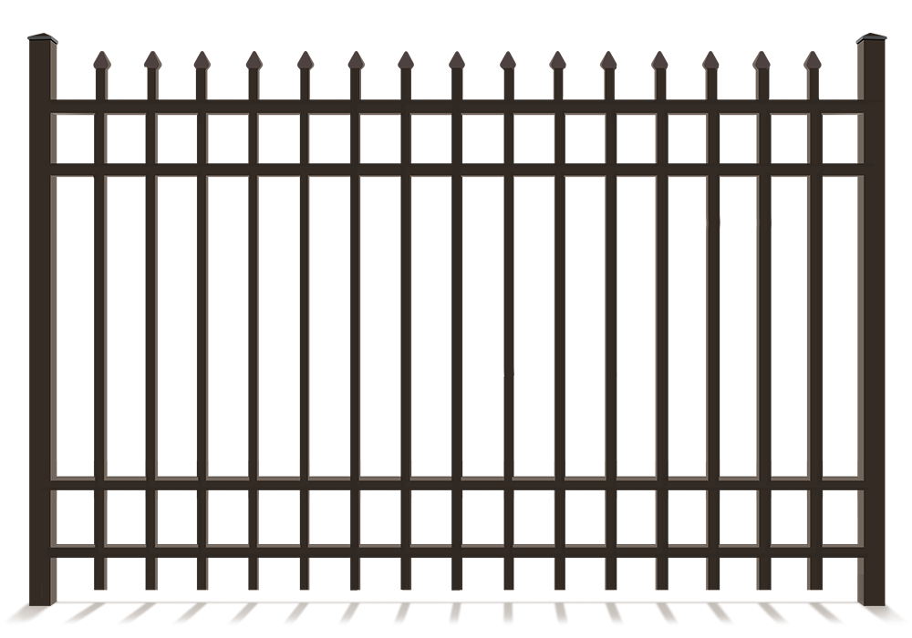 Decorative Black Metal Fence With 4 Rails in Lake County, IL