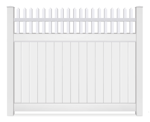 Vinyl Spindle Open Top fence contractor in Lake County, IL
