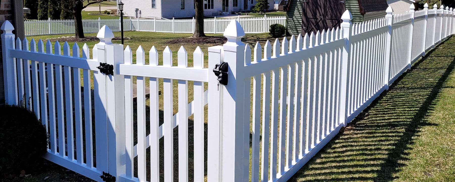 Vinyl fence installed in Lake County, IL