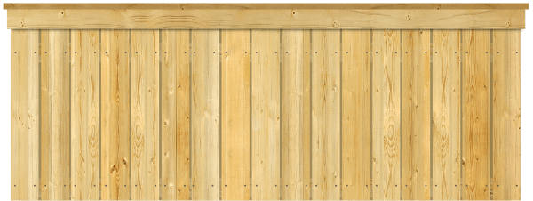 Detailed close up view of wood fence top with Cap & Trim