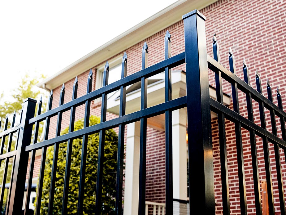 Ornamental steel fence installed in Lake County, IL