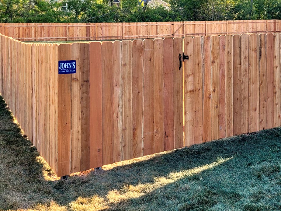 Wood fence installation
